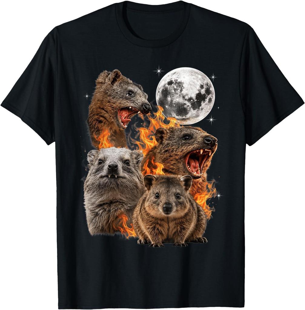 Funny Rock Hyrax Fire Meme T-Shirt