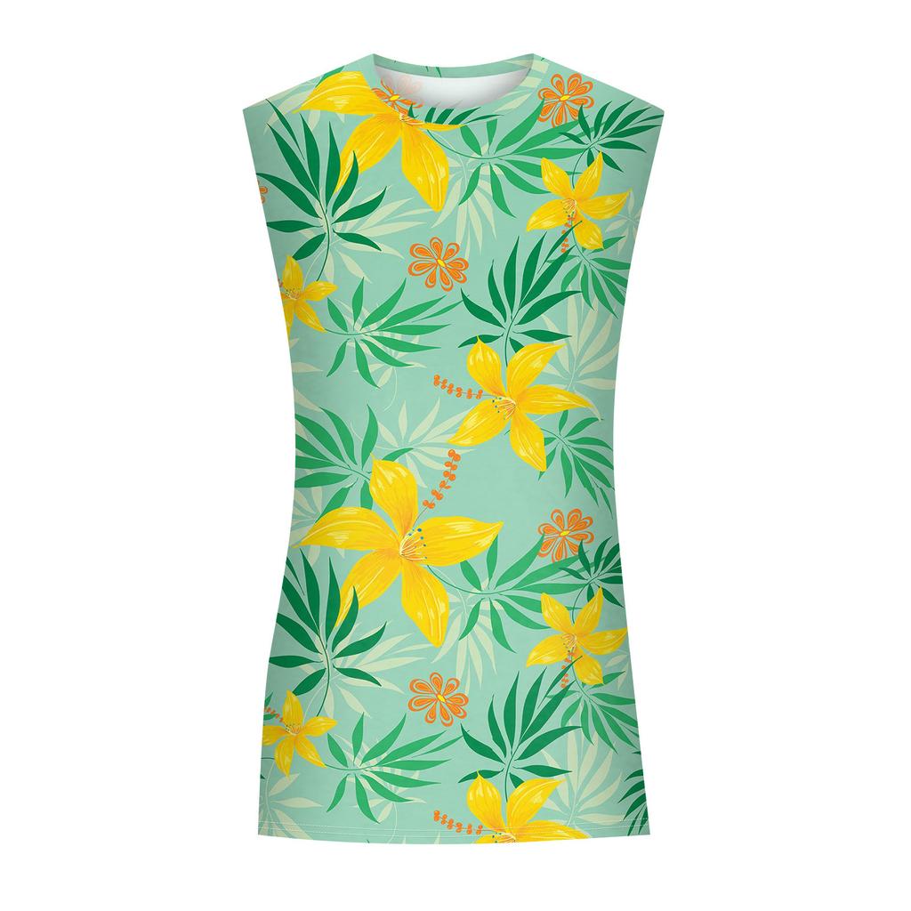 Мужская летняя пляжная майка для серфинга, большой размер, повседневный дышащий топ без рукавов, свободная майка с принтом, мужская рубашка