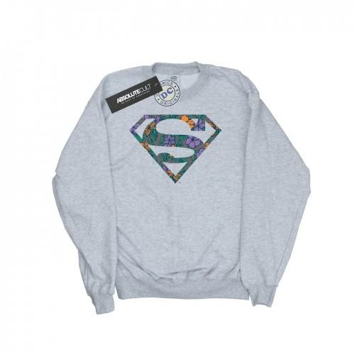 DC Comics Womens/Ladies Superman Floral Logo 1 Sweatshirt