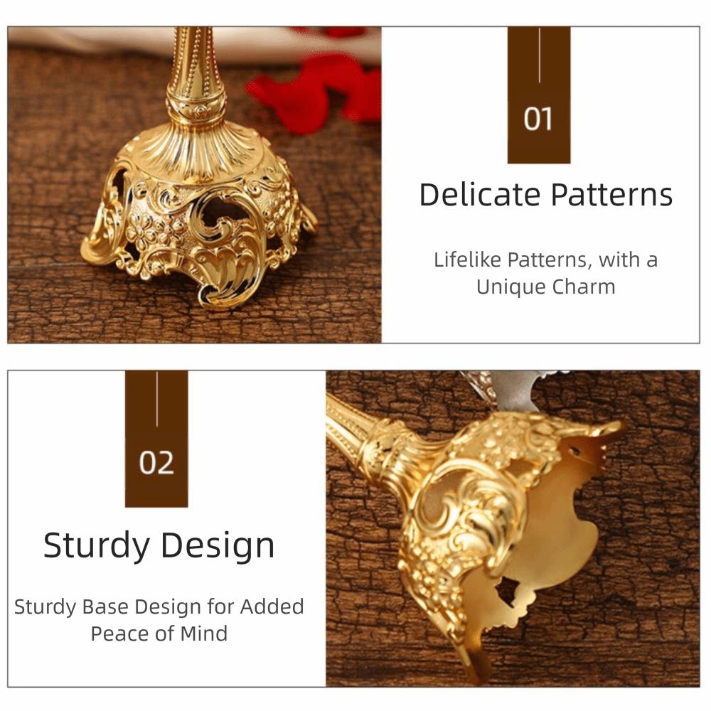 Ретро Ретро Подсвечник Европейский Стиль Металлический Подсвечник Свадебный Подсвечник Юбилейный