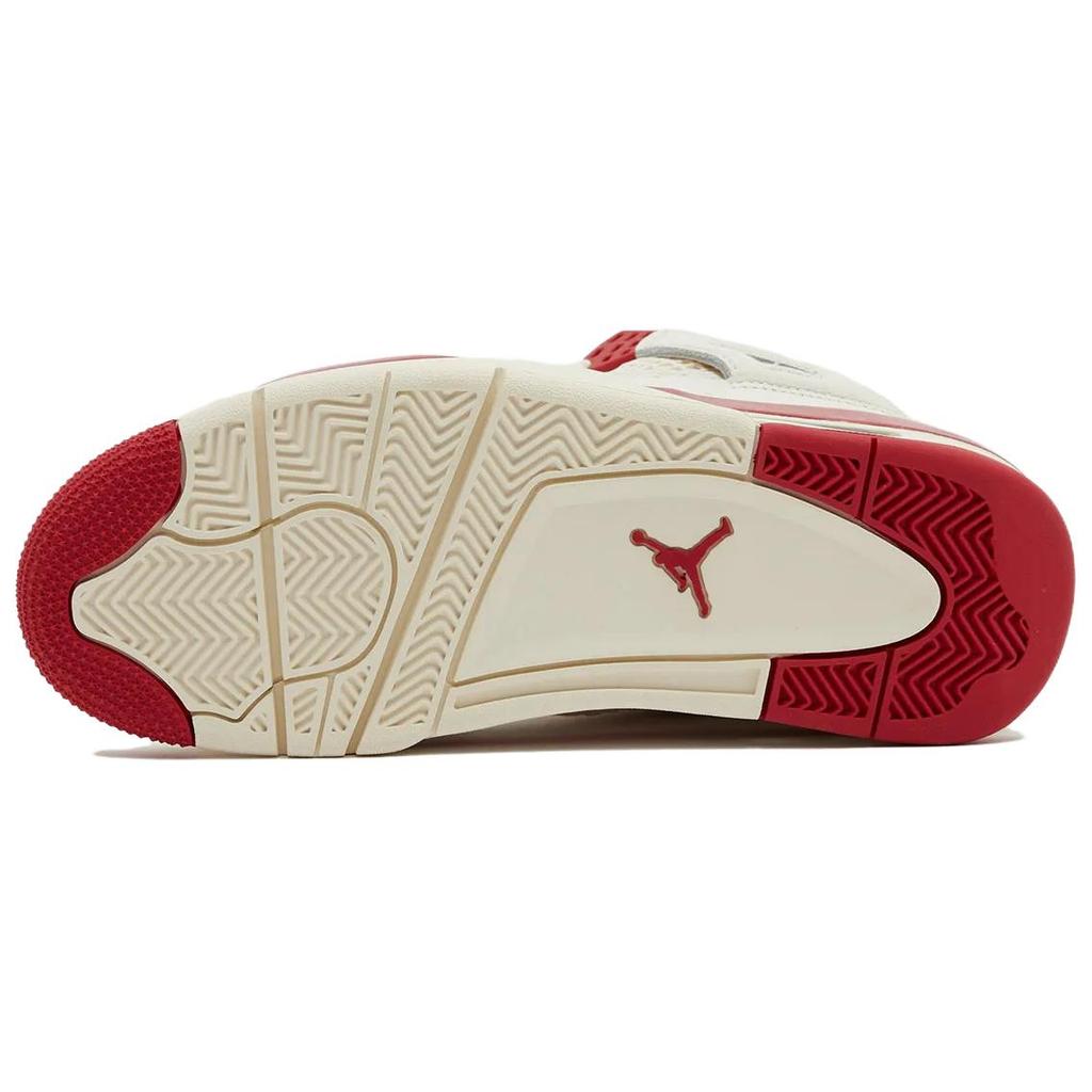 Jordan Air Jordan 4 Поддерживающие Средние Винтажные Баскетбольные Кроссовки Женские Бело-Красные HV0823-108