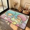 The Kawai L-Little Twin S-Star Cute Carpet Bathroom Anti-slip Mat Door Mat Home Decoration Mat Entrance Mat Scratch-resistant
