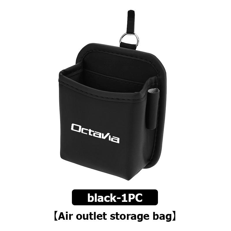 AAABS1 Car Air Outlet Storage Box Hanging Phone Lipstick Lighter Organizer Bag Holder For Skoda Octavia A5 A7 RS Fabia Superb Rapid