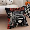 Mysterious Cool Comic EEmily The Strange Cushion Cover Throw Pillow Cover Hidden Button Durable Polyester Chair Cushion