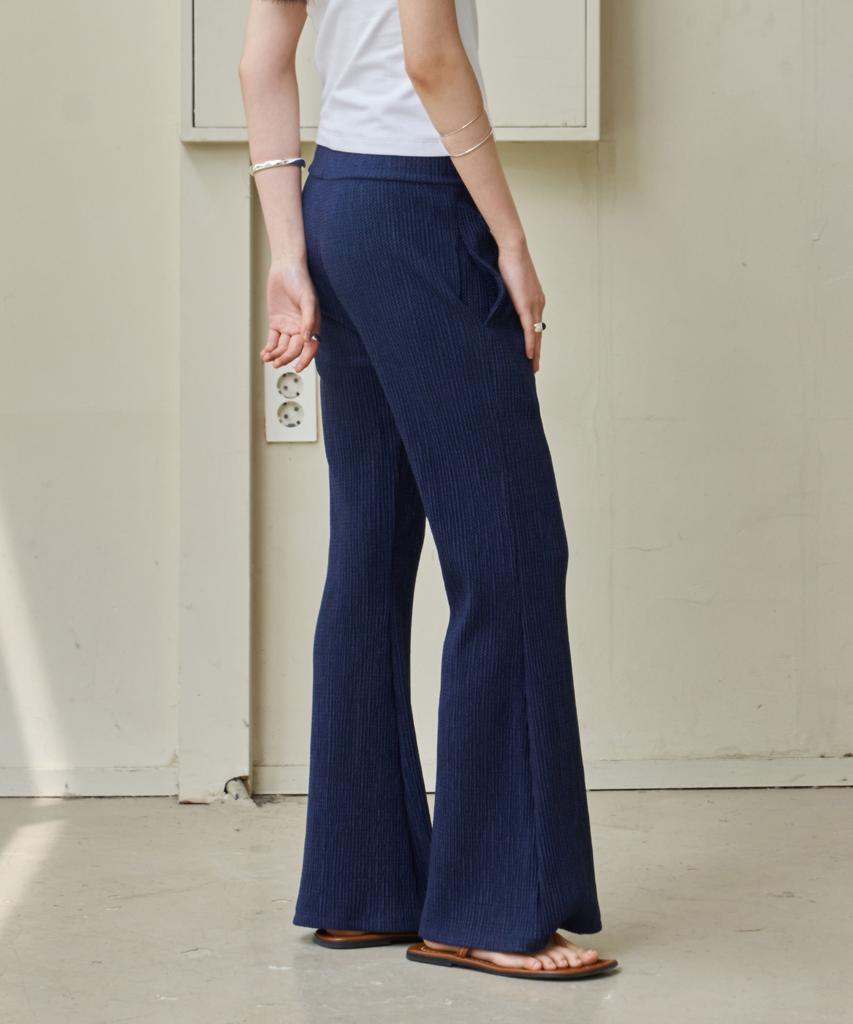 WEARIS Summer Bootcut Pants_Navy