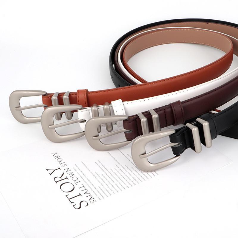 Pu Womens Leather Belt With Pin Buckle For Business Casual And Denim Styles