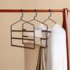 Многофункциональные железные вешалки для брюк, 3-х уровневая вешалка для хранения полотенец, шарфов, брюк, бытовые деревянные вешалки для экономии места