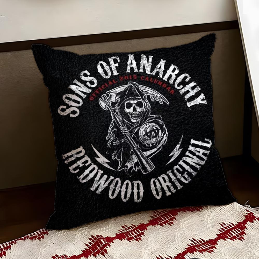SSons of AAnarchy Cushion Cover Reversible Soft Durable Pillow Cover Home Car MultiScene Use for Daily Comfort