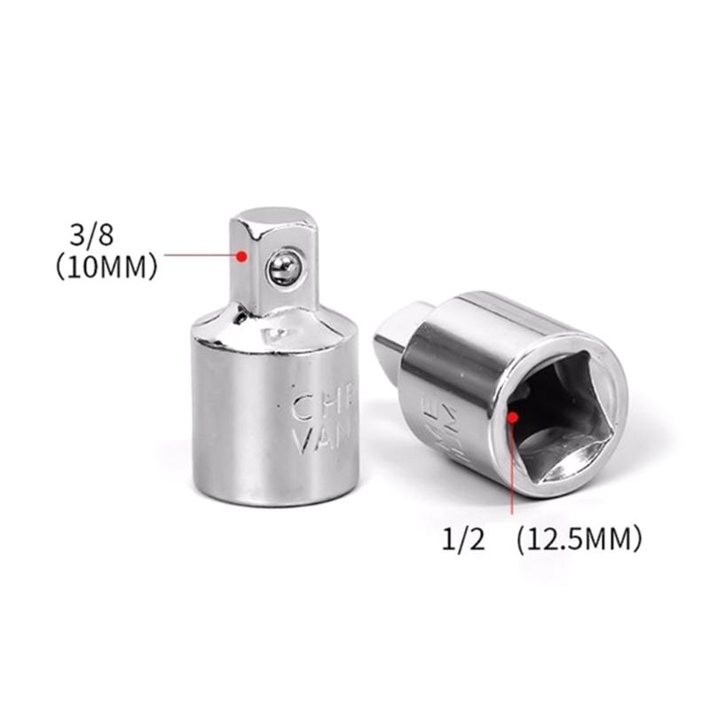 Stainless Ratchet Wrench Socket Converter for Head Sleeve Adapter 1/2" 3/8" 1/4" Bicycle Garage Repair Tools Small Socke