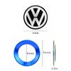 For VOLKSWAGEN Car Interior Steering Wheel emblem 3D Sticker Aluminium Alloy Sticker For Volkswagen Golf 6 7 Polo CC Tiguan w0