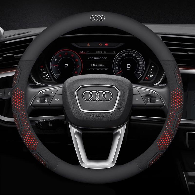 Car Anti-Slip Carbon Fiber Steering Wheel Cover For B SQ5 RSQ5 S3 S4 S5 S6 RS3 RS4 RS5 Q2 Q3 Q5 Q7 Q8 TT A1 A3 A4 A5 A6 A7 A8