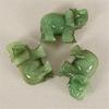 Fashion Exquisite Hand Carved Natural Green Aventurine Jade Stone Craving Elephant Statue Decor