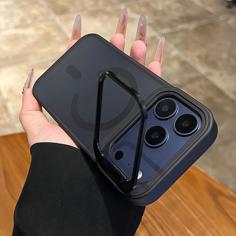 Magnetic Translucent Case for For Iphone 17 16 1 14 13 Pro Max 17Pro 16Pro Cases For  Camera Protection Stand Cover