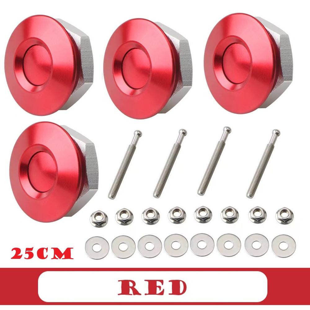 4Pcs 25/30/32mm Car Push Button Bonnet Hood Pin Quick Release Latch Lock Clip Kit Aluminum Engine Exterior Parts Universal
