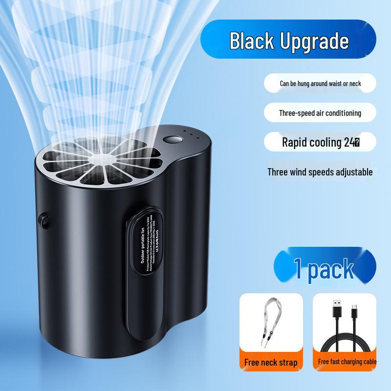Portable Outdoor Waist Fan: Powerful Mini Cooling with Strong Wind for Construction Sites