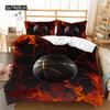 Duvet Cover Basketball Player Queen Bedding Set Microfiber Competitive Sports Game Comforter Cover for Kids Teen Bedroom Decor