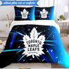 3PCS Maple Leafs Bedding Set Duvet Cover Closure Includes 1 Duvet Cover & 2 Pillowcases for All Seasons Bedroom Decor Christmas Fan gifts