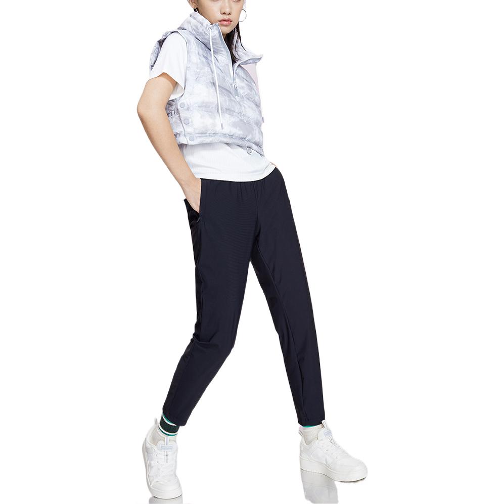 Anta Вязаные манжеты Зауженные спортивные штаны Женские брюки Черный 162137312-1