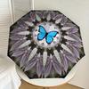 1pc Butterfly Mandala Automatic Folding Umbrella, Casual Outdoor Accessory, Birthday Festival Gift yy251126147