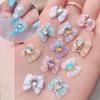 5Pcs Sailor Warrior Moon Nail Charm 3D Shiny Girls Bowknot Diamond Gem Nail Rhinestones Sailor Moon Design Nail Parts