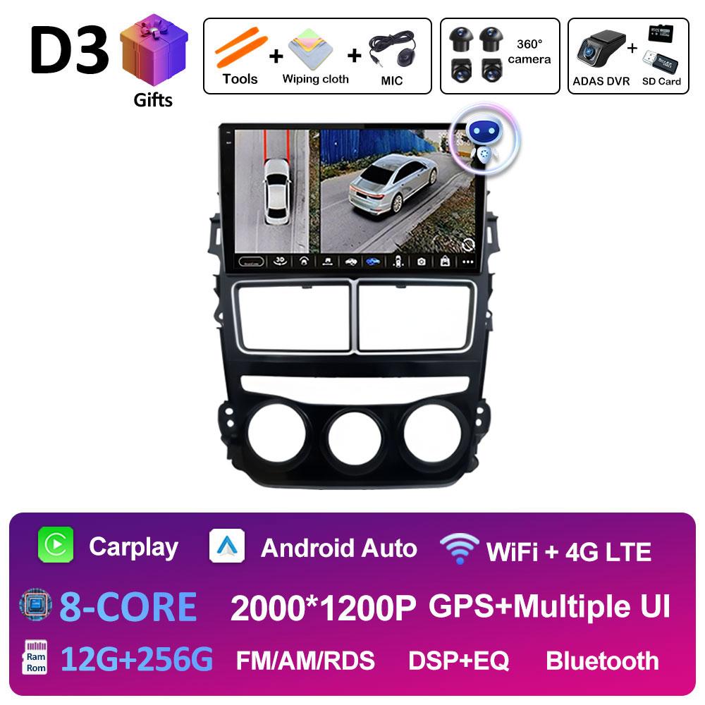 Беспроводной CarPlay Smart System для Toyota Vios Yaris 2018 2019 2020 Android Auto GPS Навигация QLED IPS Экран WIFI Авто Инструменты