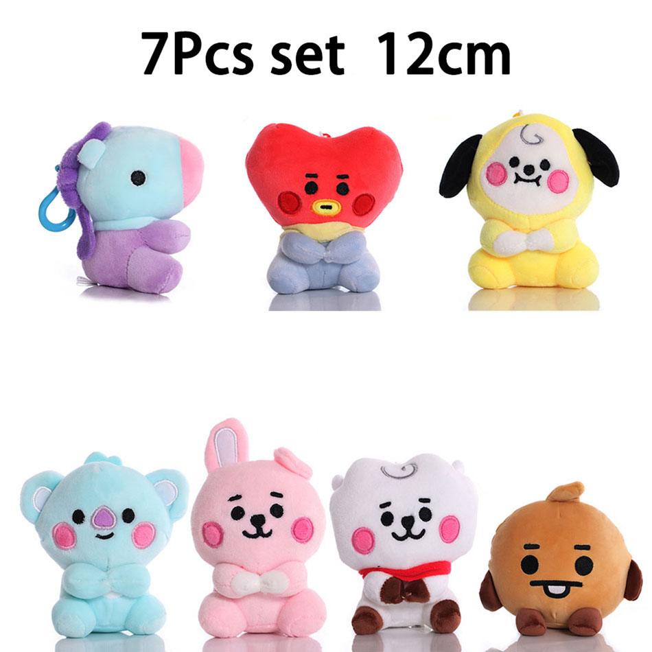 B-T-21 Plush Toy Tata Koay Shooky Mang Cooky Cartoon Animal Backpack Key Mobile Phone Pendant Office Toys Friend Gift