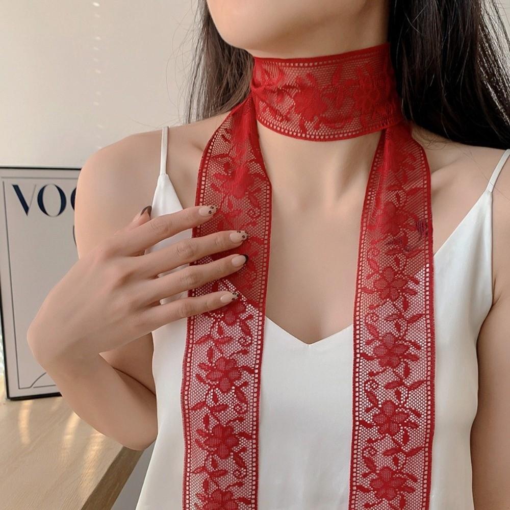 Soft Evening Party Scarves Thin Lace Neck Strap Elegant Neckerchief  Dress Decoration