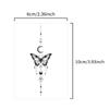 Moon Butterfly Geometric Star Tattoo Sticker - Herbal, Long-Lasting, Waterproof Design for Men & Women
