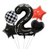 Racing Theme Track Digital Aluminum Film Balloon First Birthday Party Decoration Balloon Set Decoration
