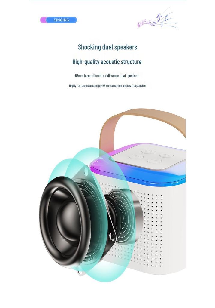 Y1 Беспроводная Bluetooth Портативная Уличная Колонка с Микрофоном для Караоке