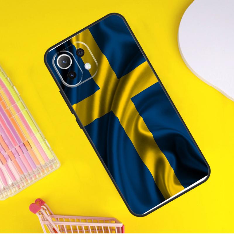 Чехол со шведским флагом для Xiaomi 14 Ultra 13 11T 12T 13T 14T Pro POCO X7 X6 Pro X3 X5 F3 F5 M6 F6 Pro