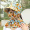 Цветочная женская шляпа от солнца Защита от солнца Солнцезащитная шляпа-ведро Элегантная крышка для лица Кепка для улицы