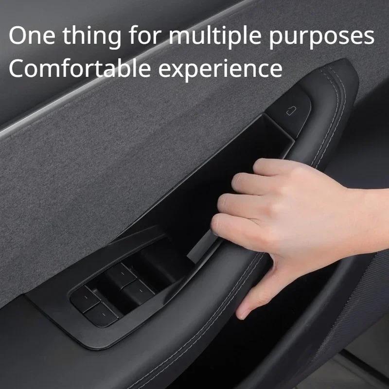 For Tesla Model Y/3/3+ Model Y Juniper Car Door Storage Box Four-door Inner Handle All-inclusive Storage Box Interior Storage xs3