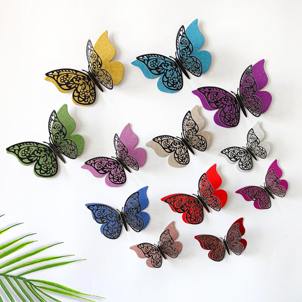 Украшения для вечеринки в виде 3D-бабочки: Наклейки на весеннюю тематику для детских дней рождения и свадеб