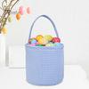Пасхальное ведерко в клетку для детей, сумка для хранения в детской, подарочная корзина для новорожденных с ручкой для вечеринок по поиску пасхальных яиц