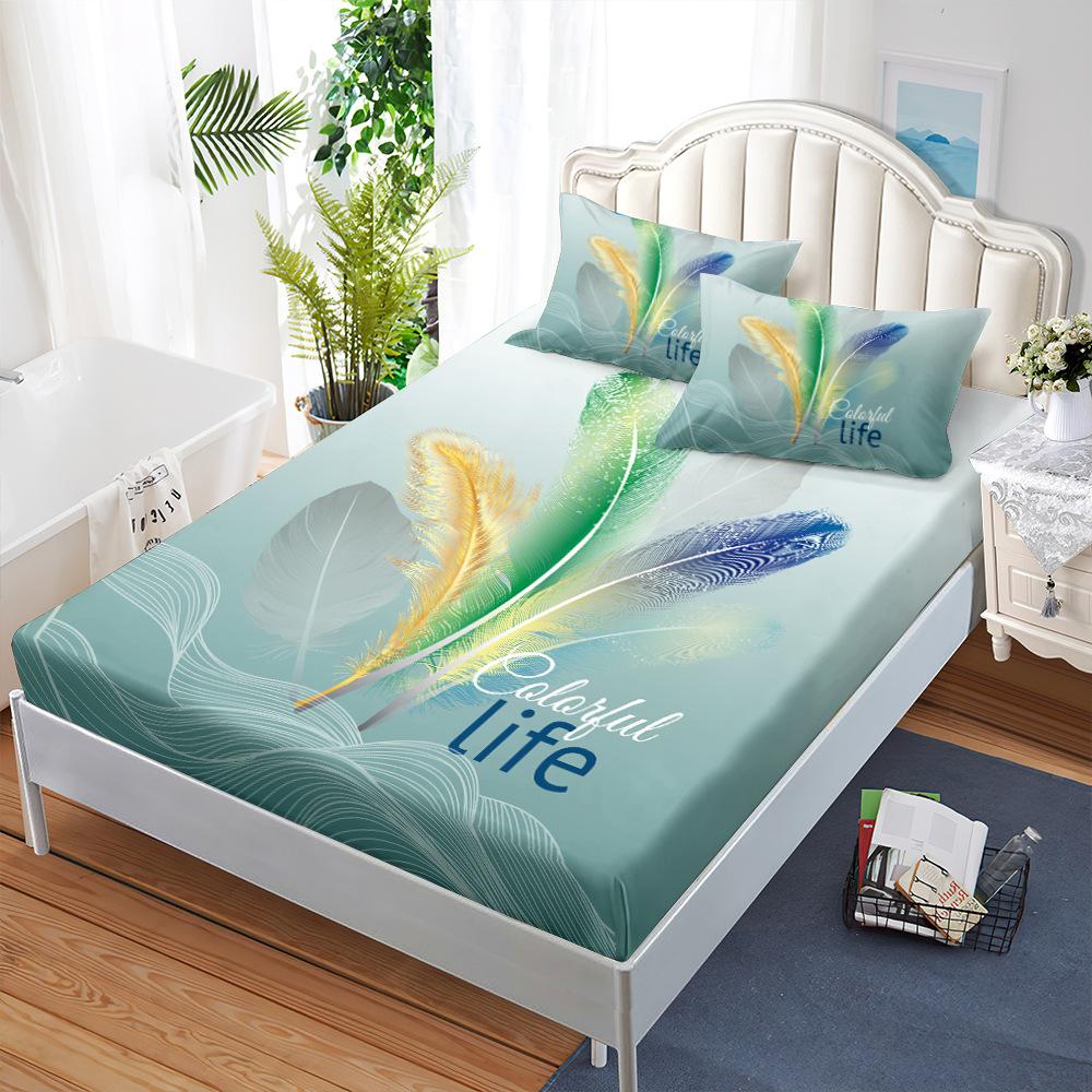 Матрас, Набор из трех предметов: матрас и защитный чехол, Защитный чехол для матраса из перьев, Полностью закрытый