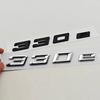 New 3D ABS Chrome Black Car Styling Logo 330e Badge Sticker Rear Trunk Emblem Decals For BMW 330e Auto Tail Accessories af2