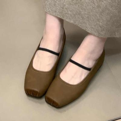 Модные осенние балетки для танцев 2025 Новые туфли с квадратным носком Элегантная обувь Модные повседневные кроссовки для ходьбы Мягкие Zapatillas Mujer
