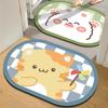 Впитывающий коврик для ванной овальный мультяшный впитывающий коврик для ванной коврик для двери ванной нескользящий ковер для прихожей
