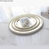 Round Silver Metal Plate Jewelry Storage Tray Decorative Tray Snacks Dessert Plate Cake Pan Home Decorative Plates 3-piece Set