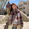 Small Fresh Plaid Scarf Women's Winter New High-end Couple Versatile Warm Unisex Shawl
