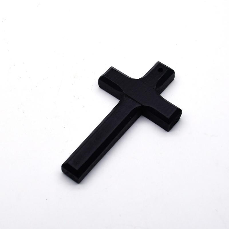 5pcs Wood Cross Pendant Charm Hangable Charm Ornament Decoration Crafts for Home Church Praying Meditation Charm Gift