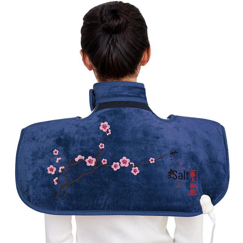 Electric Heating Shoulder and Neck Therapy Pad with Moxa Salt and Coarse Sea Salt Compress