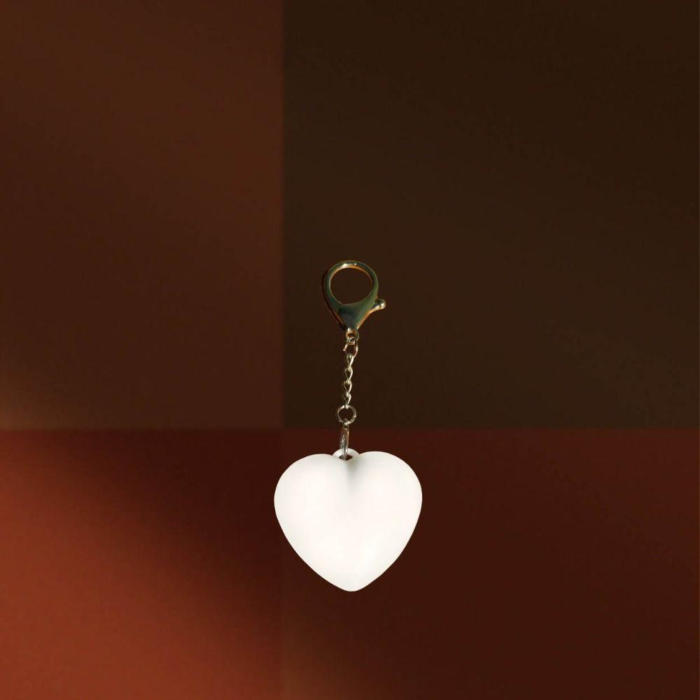 Rechargeable Love Shape Keychain Light Lightweight Heart Shape Bag Lamp For Women/Girls