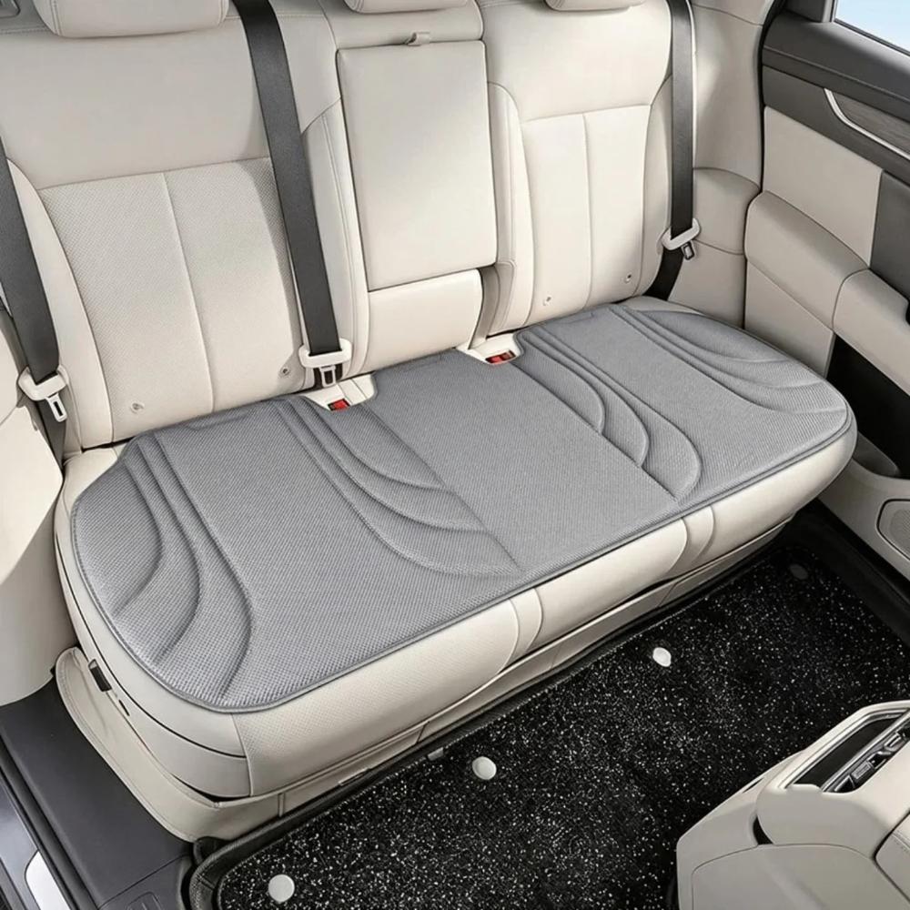 Seaweed Fiber Fabric Car Seat Cushion Anti Slip Bottom Thick Latex Filling Auto Seat Cover Breathable Material