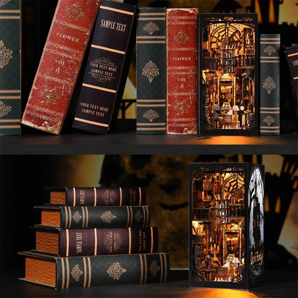 Магический Темный Семейный DIY Домик для Кукол Книжный Держатель Модель - Ручная Работа Хэллоуин Подарок