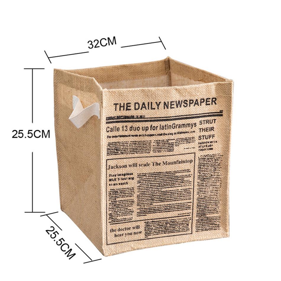 Сортировка нижнего белья, тканевое ведро, переносные настольные шкафы, кубические корзины для хранения, складной джутовый ящик для хранения