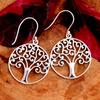 Handmade Jewelry, Silver Charm Earring, Tree Of Life Jewelry, Silver Earring, Gift For Mum