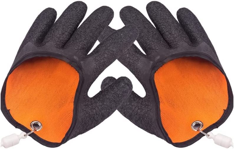 Саки и Маса [Рыболовные перчатки] Улов рыбы с магнитным держателем Левый и правый комплект Серый