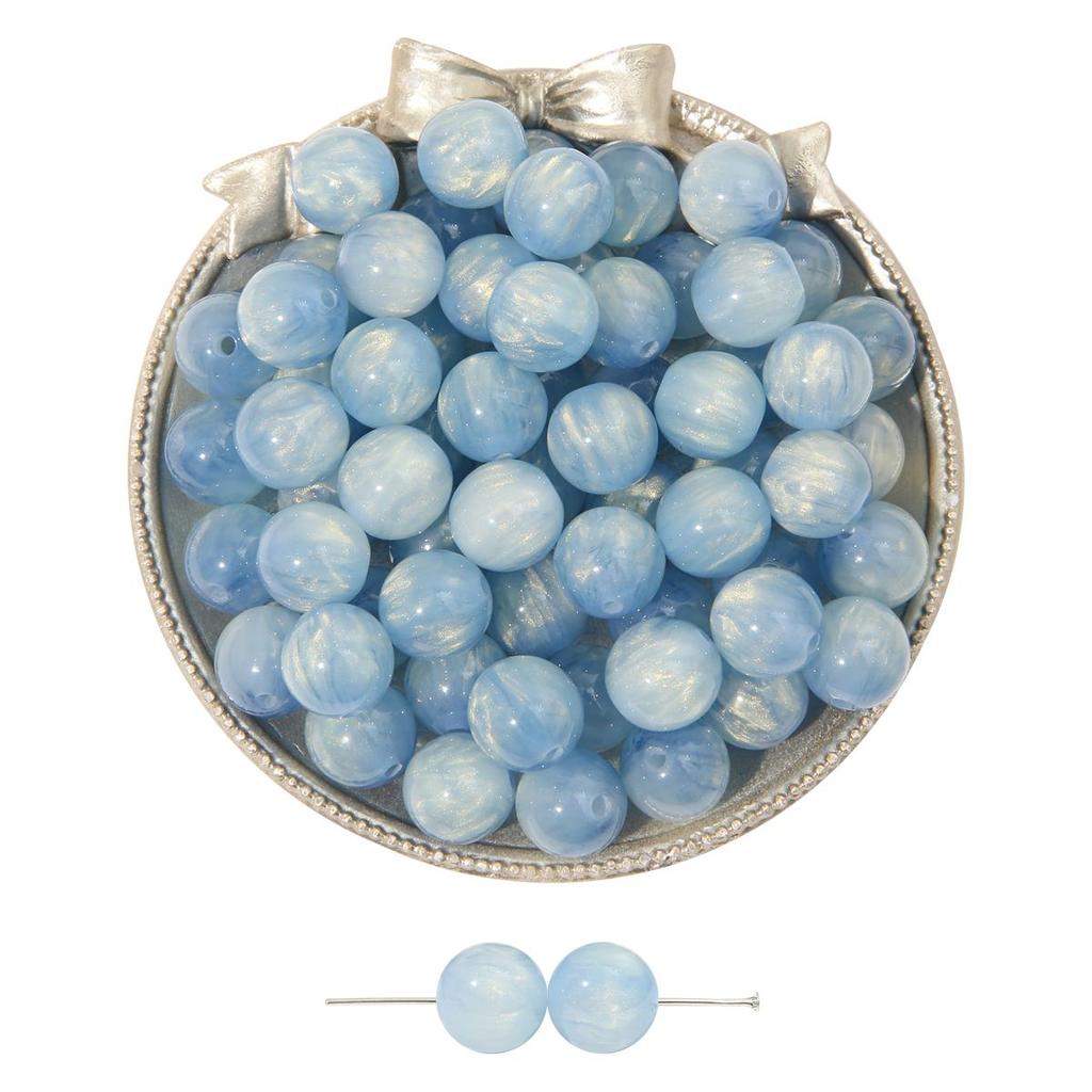 10-50 шт., бусины из смолы ручной работы, золотая фольга, бусины «кошачий глаз» для ожерелья, браслета, сережек, изготовления ювелирных изделий, бусины